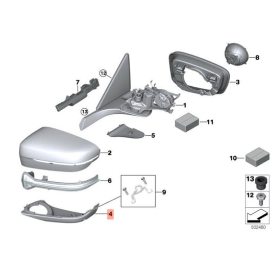 Mirror Lower Housing for BMW 7 G11 51167408453
