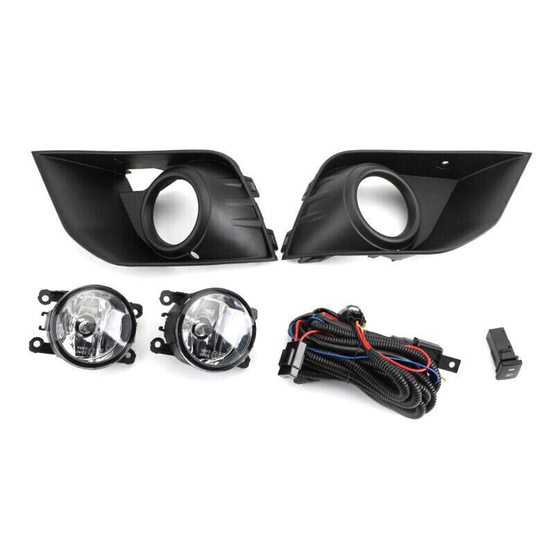 Front fog light kit + lens covers for 2016-2018 for Mitsubishi Outlander Sport ASX RVR