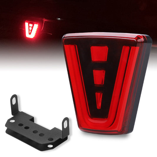 Universal F1 Style LED Strobe Flash Reverse Rear Stop Tail Triangle Brake Light