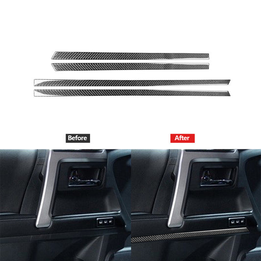 4Pcs Carbon Fiber Inner Door Scuff Sill Cover Trim for Toyota 4Runner 2010-2020