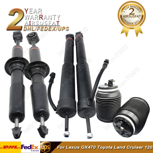 6X Front Rear Shocks + Air Springs for Toyota for Land Cruiser Prado 120 for Lexus GX470