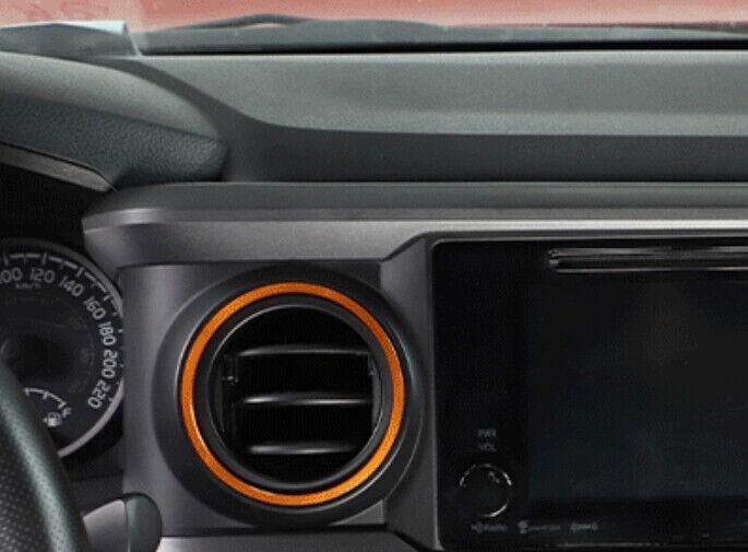 Fit for Toyota Tacoma 16-22 Orange Aluminum Central Console Air Outlet Vent Trim