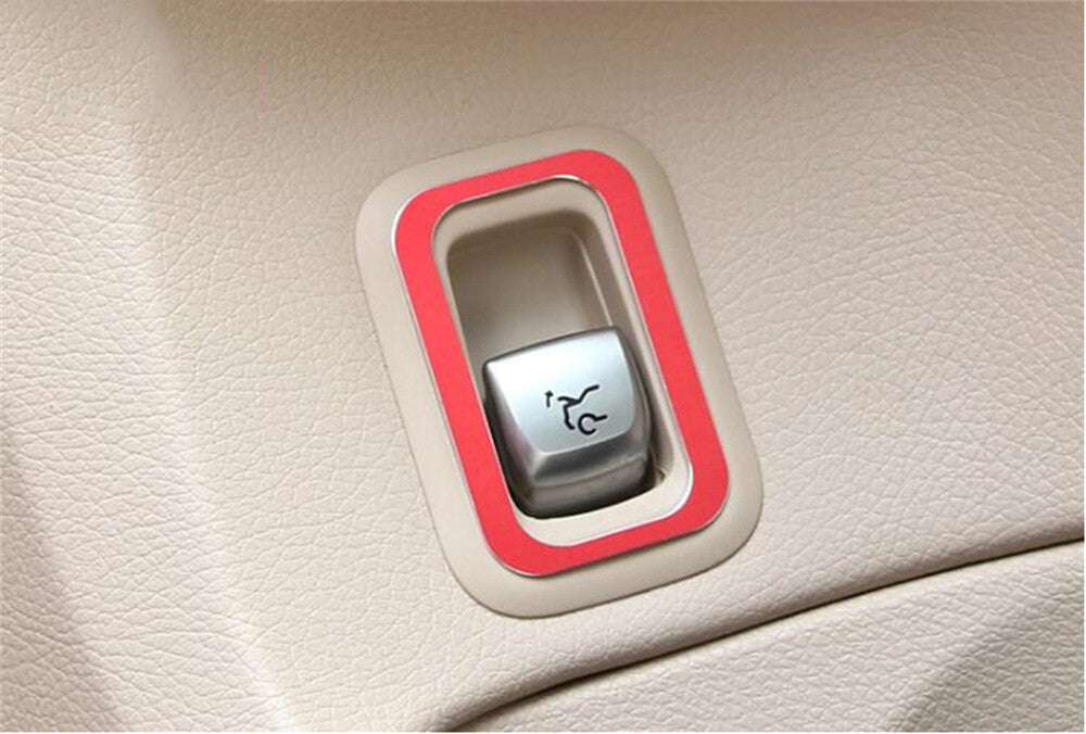 Alloy Red Rear Door Tailgate Switch Button Cover for Benz C GLC Class W205 15-21