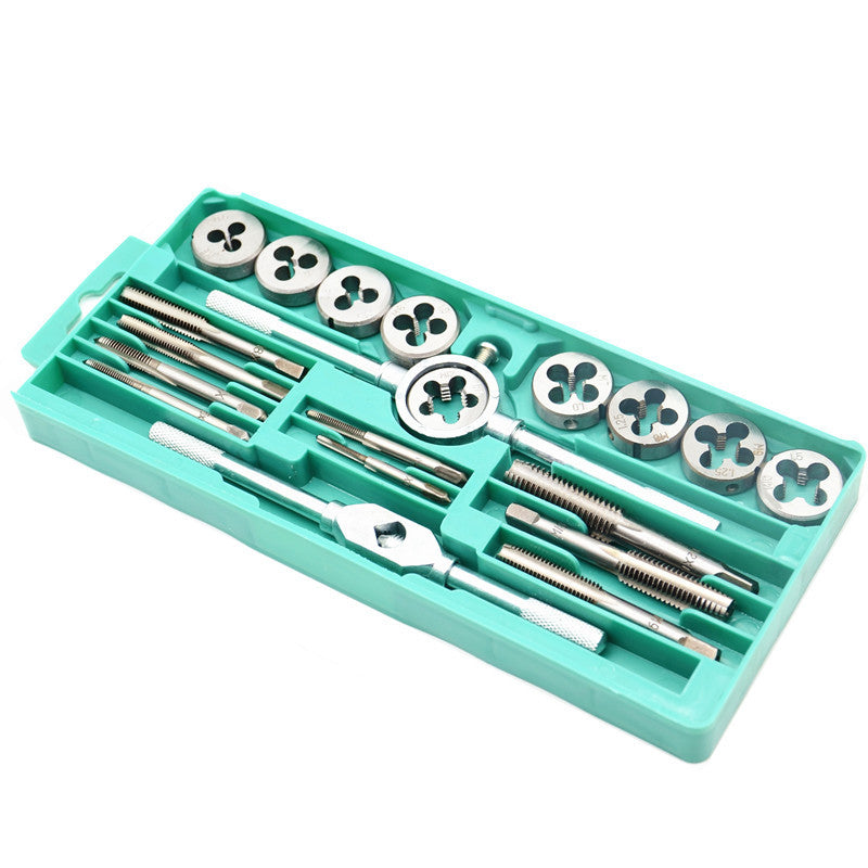 20x Car M3-M12 Metric Adjustable Taps Dies Wrench Handle Tap Die Screws Tool Kit