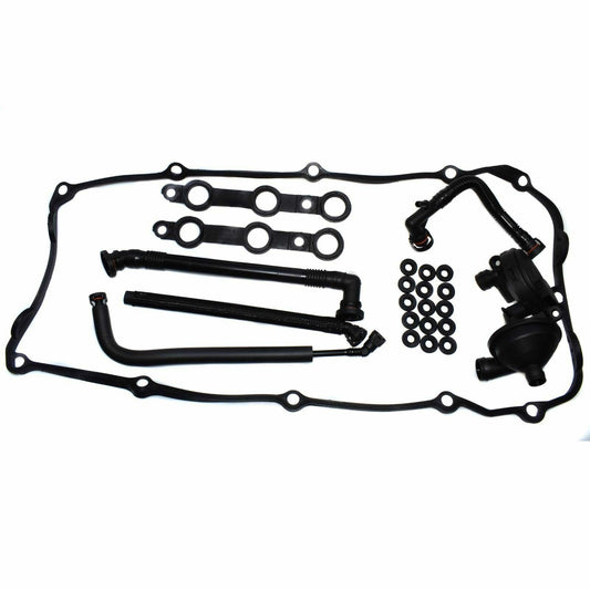 PCV Crankcase Vent Valve Hose +Cover Gasket for BMW E46 Z3 328 320i 11617501566
