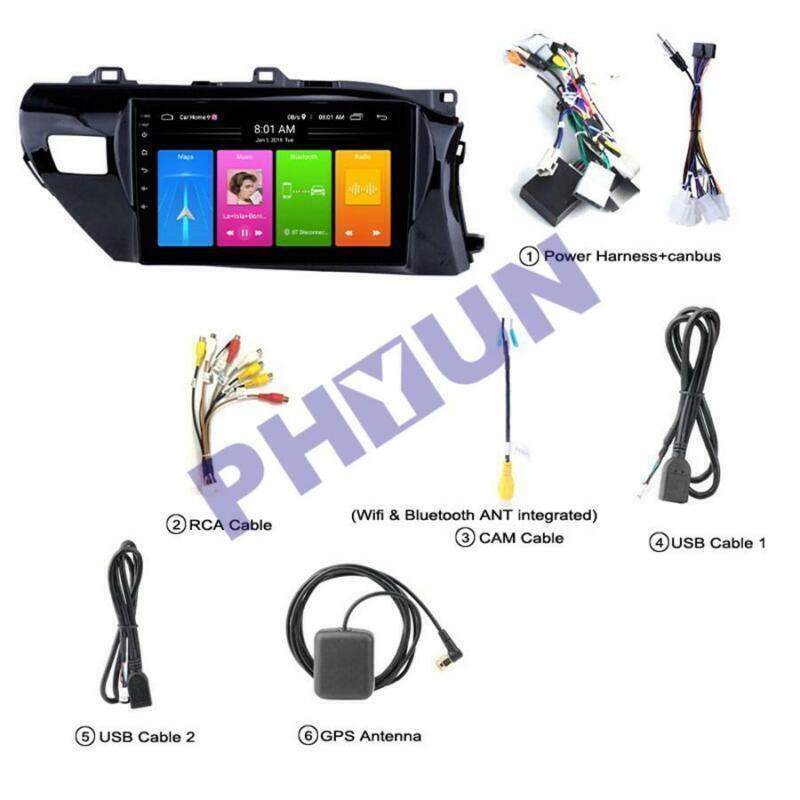 10.1 Android 9.1 Stereo Radio GPS Multimedia Player for Toyota Hilux 2016-2018