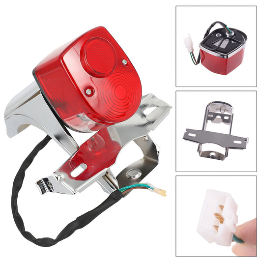 Replacement part for Honda ST70, DAX, ST50, ST90, CT50, CT70 rear brake taillight with bracket