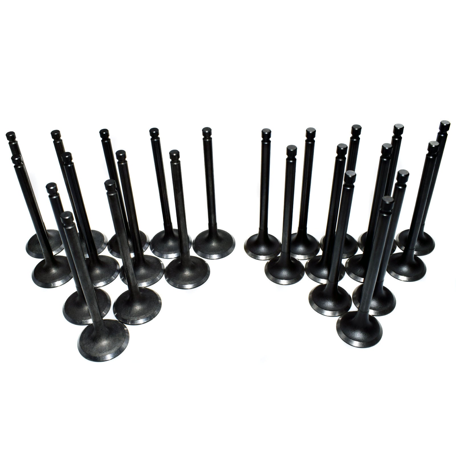Intake and exhaust valves suitable for Hyundai and for Kia 2.5L and 2.7L engines (models 2221137201 and 2221237200, 24-piece set).