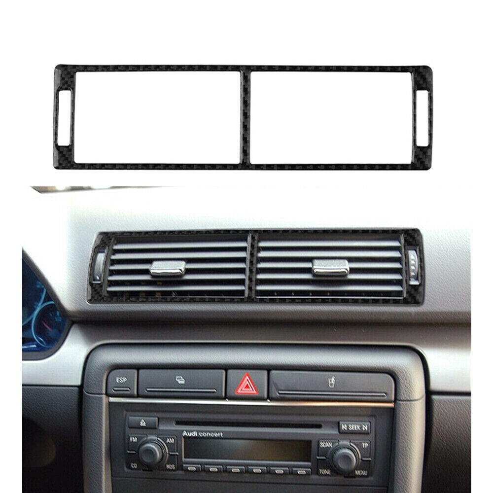 Carbon fiber center console air outlet trim for Audi A4 S4 2005-2008