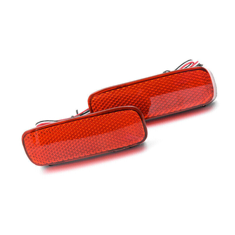 2pcs Red LED Rear Reflector Brake Light for Peugeot 107 2005-2014