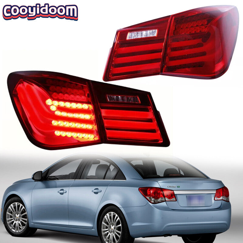 LHRH for Chevrolet for Cruze 2009-2015 LED Tail Light DRL Rear Brake Lamp Red