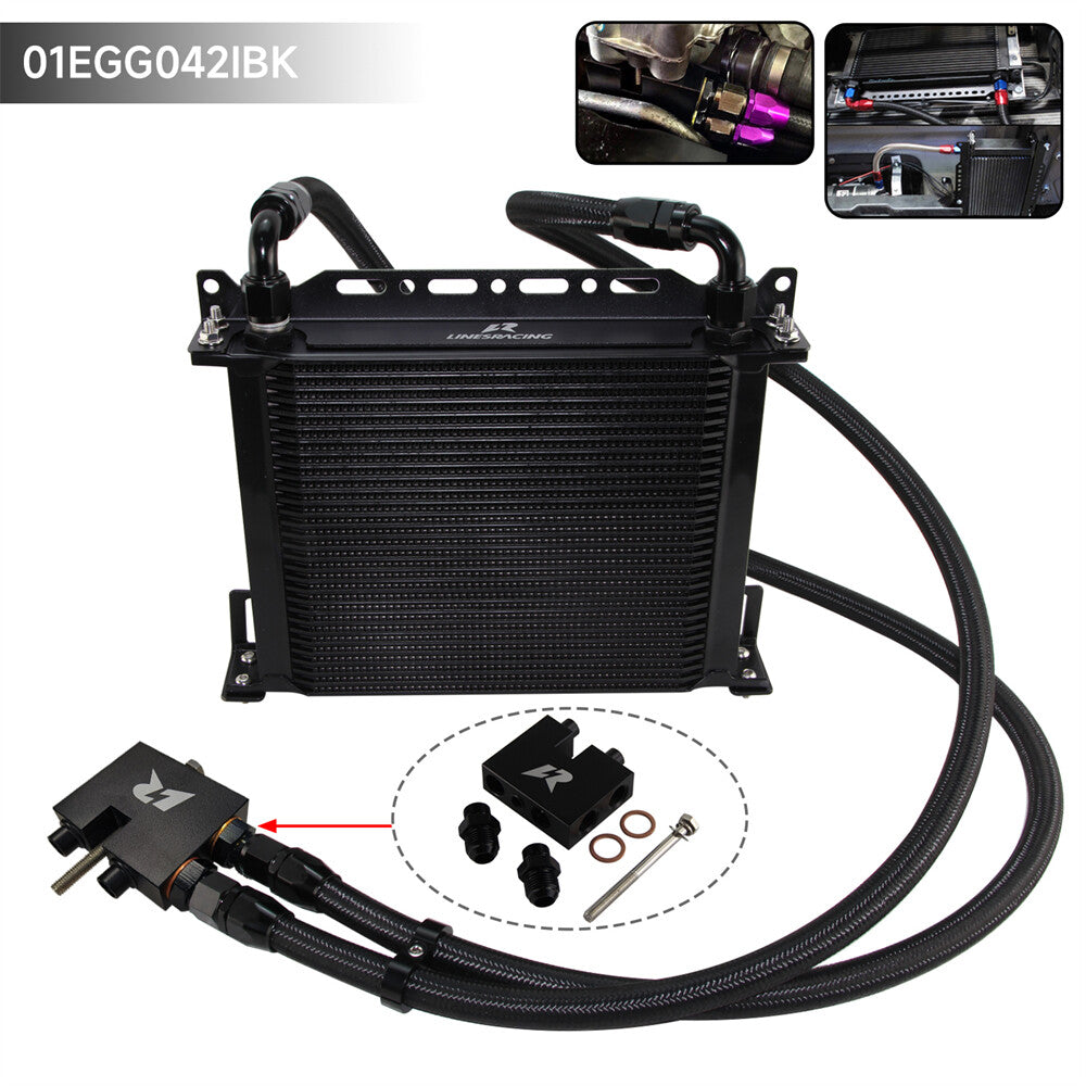 30 Row AN10 Oil Cooler Kit for BMW N54 135i E82 335i E90 E92 E93 06-11 Black
