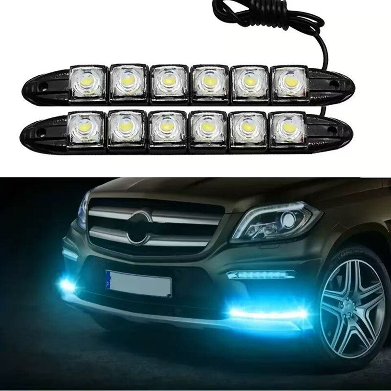 Car Daytime Running Lights Waterproof Fog Lamp Flexible DLR Auxiliary Headlight