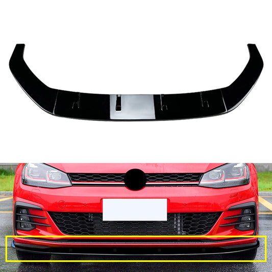 Front Bumper Spoiler Splitter Lip fit for VW for Golf MK7.5 R Rline 2017-2019