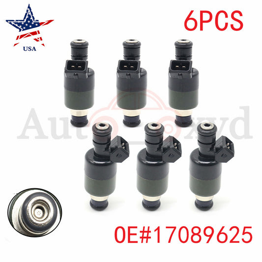 6-piece new fuel injector kit for 1992-1995 for Honda Passport Rochester 3.2L V6, USA.