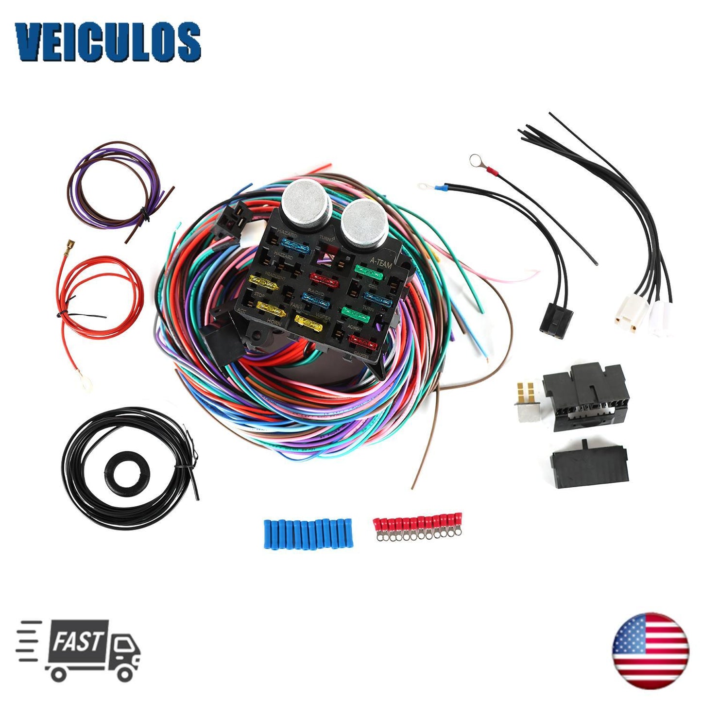 12 Circuit Wiring Harness Wire Kit for Chevrolet Pickup Truck Universal