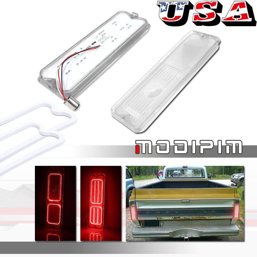 Transparent lens LED brake taillight kit for 1967-72 for Chevrolet pickup trucks.