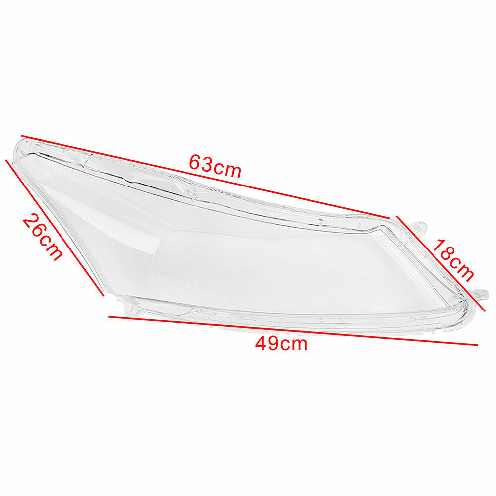 pair of transparent headlight covers and lens caps for Honda Accord 2008 - 2012