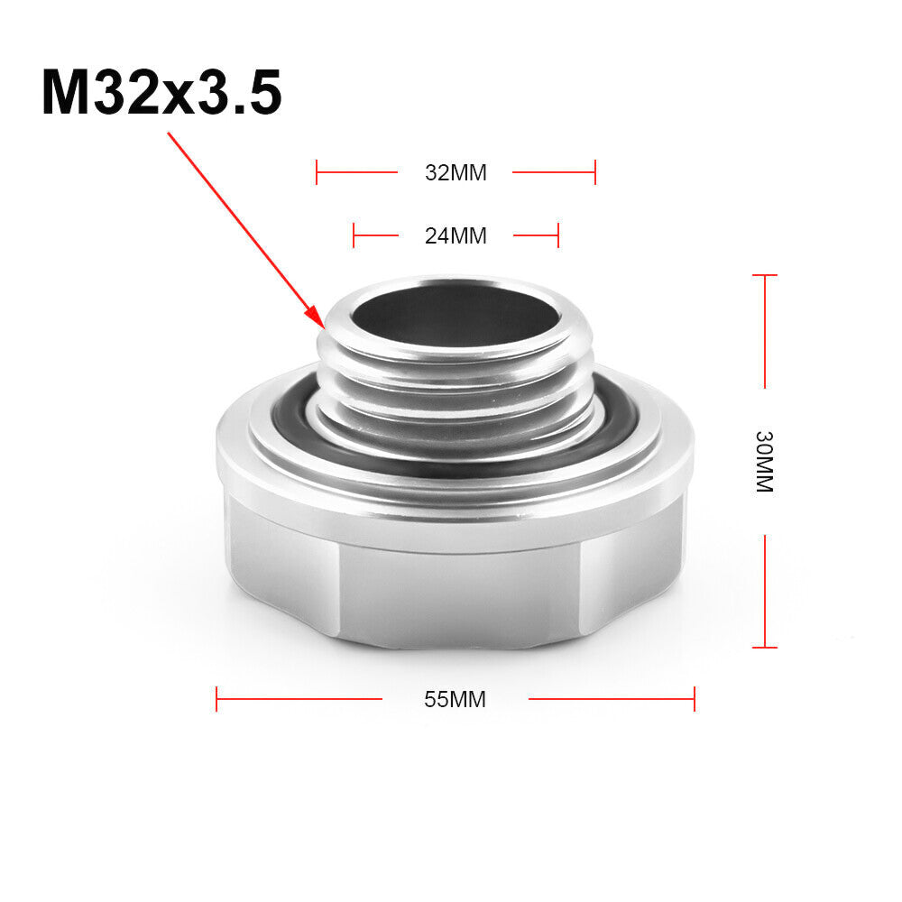 JDM Silver Screw-In Engine Oil Filler Tank Cap Valve Cover for Honda for Acura for Civic