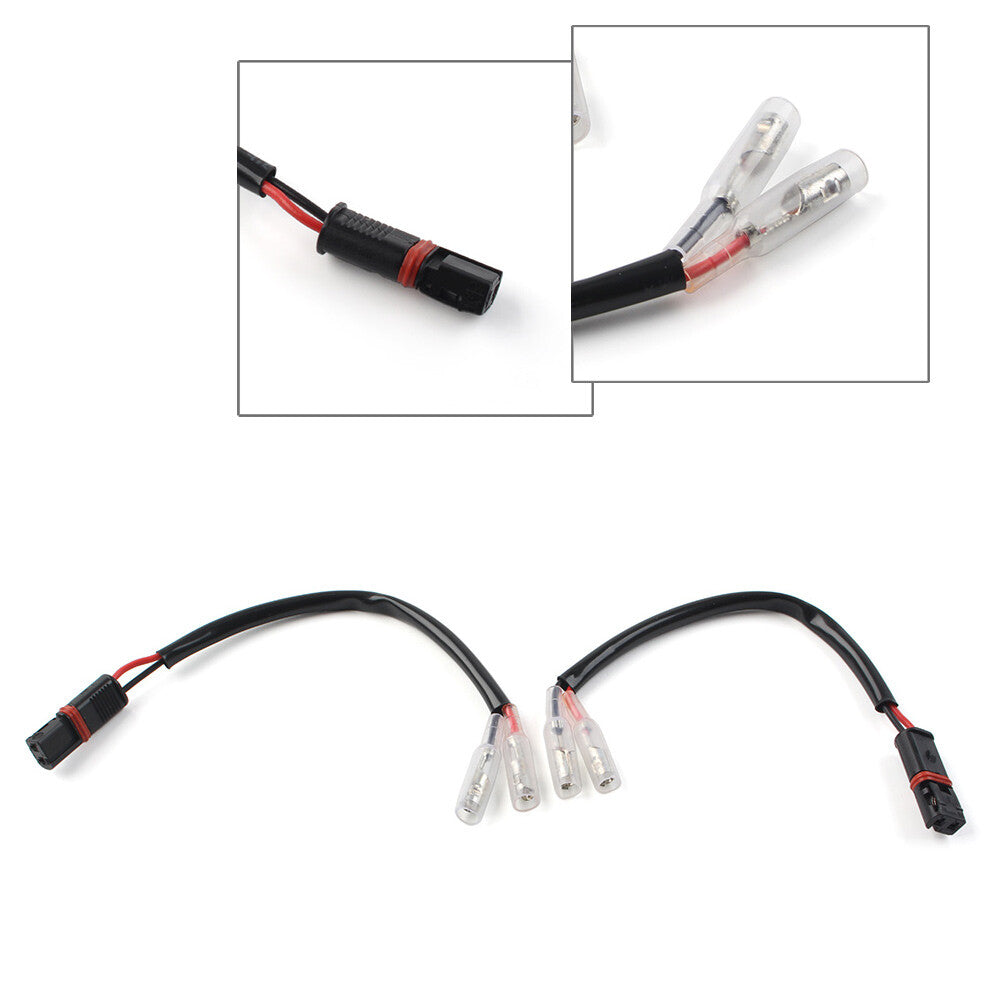 Pair Turn Signal Wire Adapter Plug Connector for BMW S1000RR R850GS R1200GS