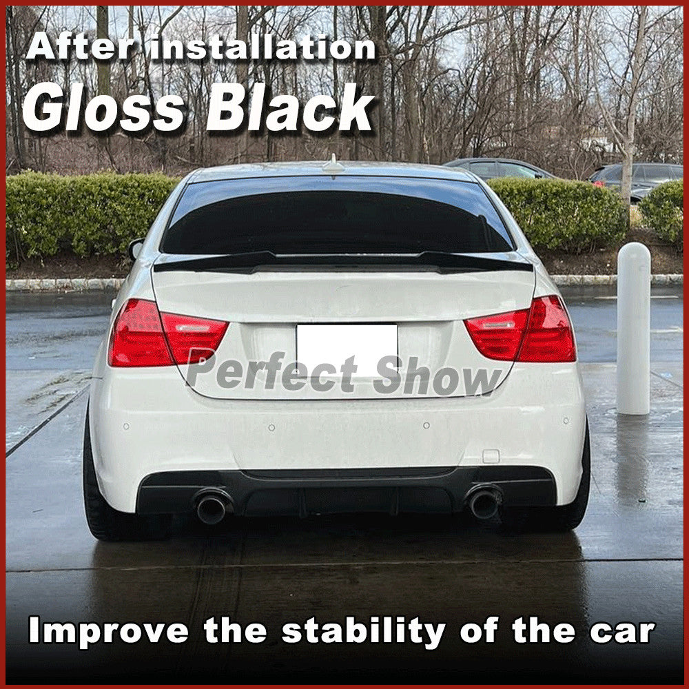 for BMW 3Series E90 325i 328i 335i 2006-2012 Gloss Black Rear Trunk Spoiler Wing