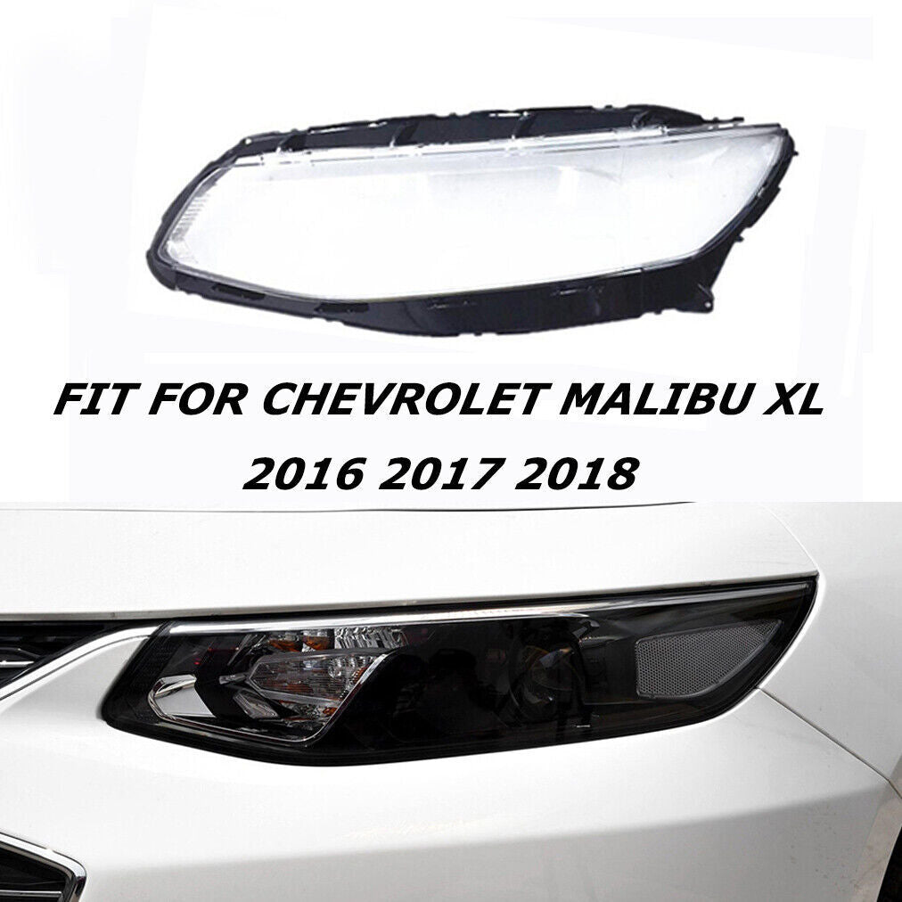 Left Headlight Lens Headlamp Shell Cover for Chevrolet Malibu XL 2016 2017 2018