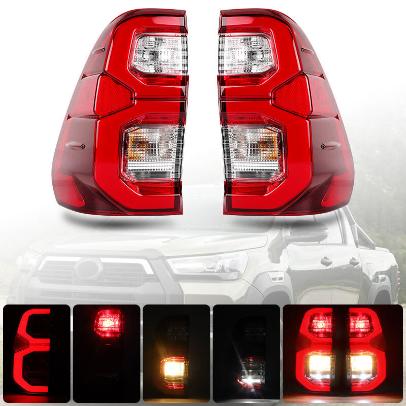 2x Tail Lamp Rear Light LeftRight for Toyota Hilux GUN125 GUN136 2015-2023 NEW