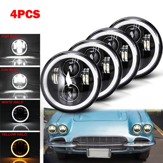 4th generation 5 3/4 bags 5.75 bags LED luminous DRL gold wire mesh series 1963-1974