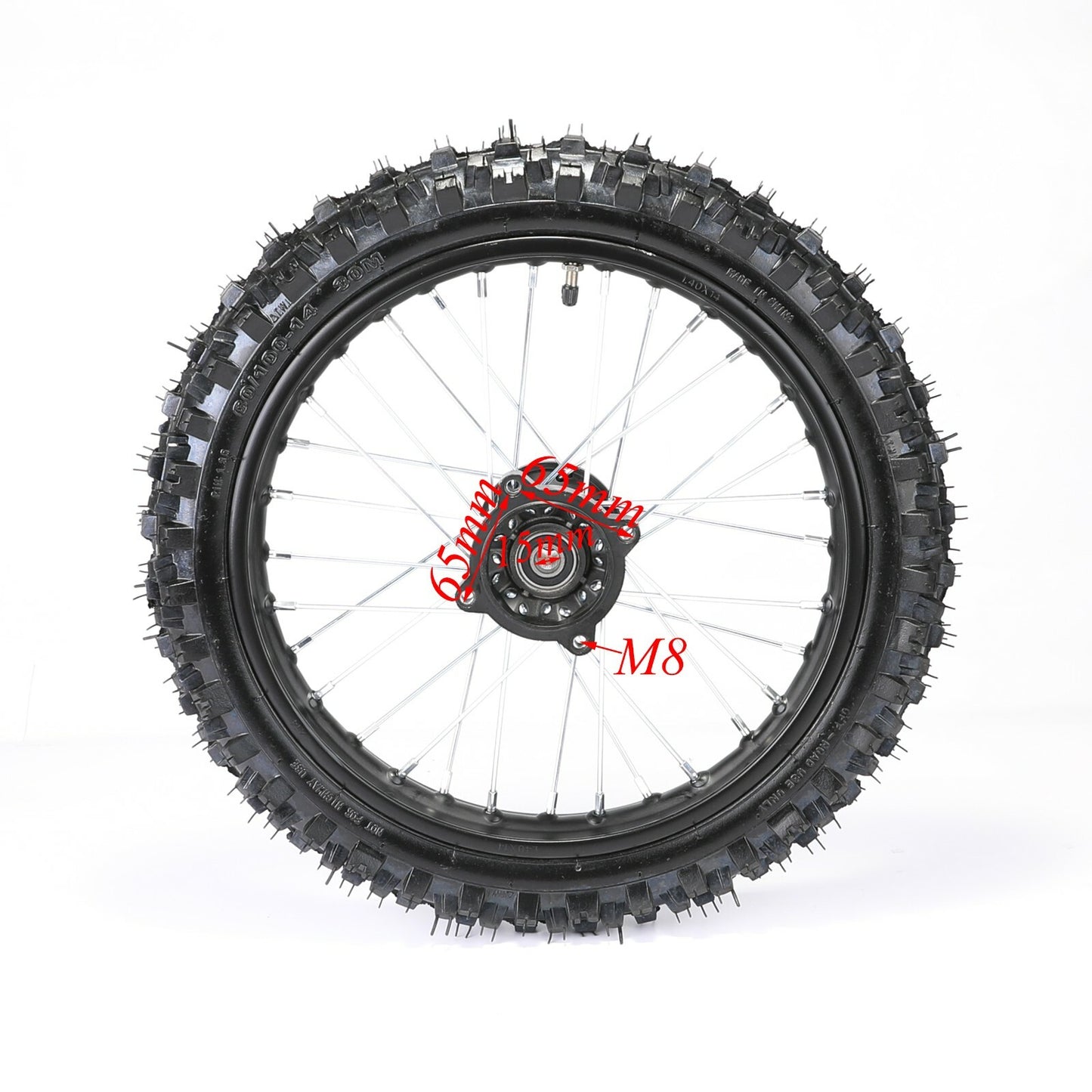 14 Wheel Front Fork Disc Brake Kit 60/100-14 Tyre Dirt Bike CRF70 KLX110 CRF110