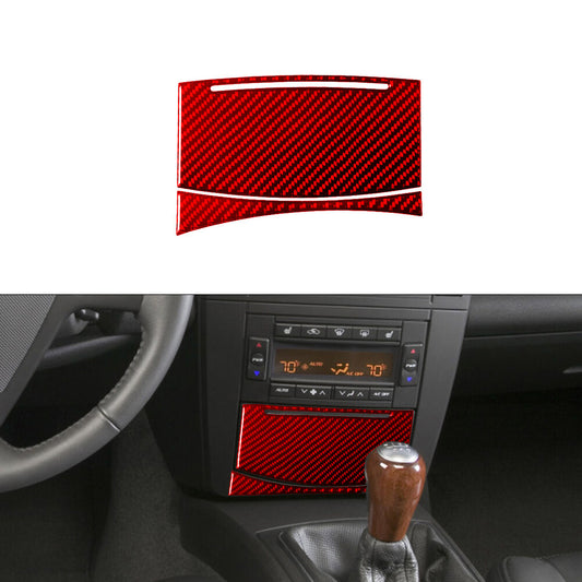 Red Ashtray Panel Carbon Fiber Cover Trim Cover for Cadillac CTS 2003-2007