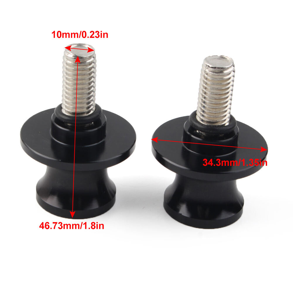 for KAWASAKI ZX6R 1998-2011 Black Motorcycle Swingarm Spools Stand Screws Slider