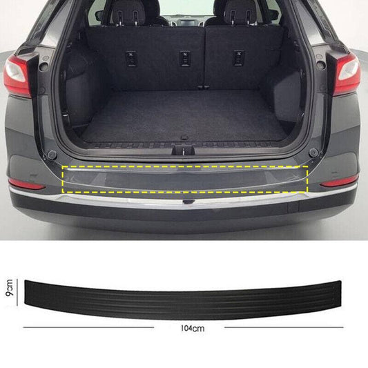 Black rubber rear bumper base protective trim for Chevrolet Equinox 2018-2024