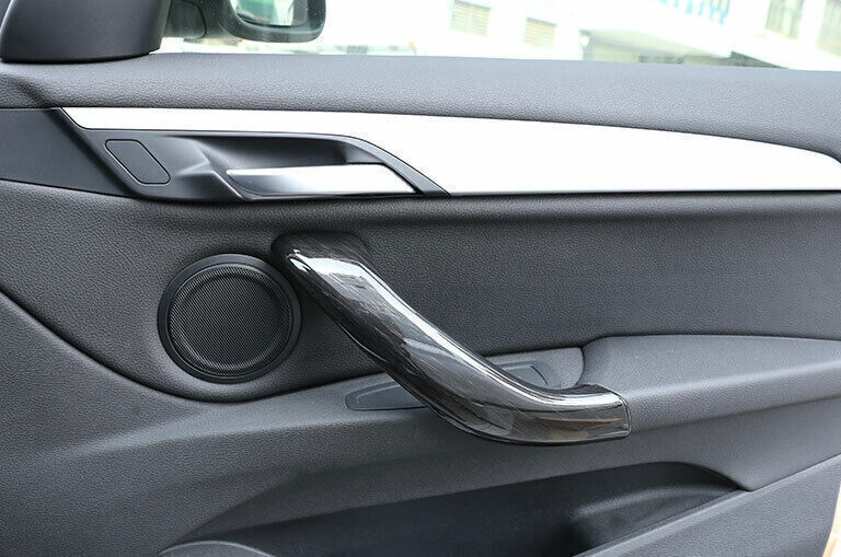 Black Wood Grain Interior Door Armrest Panel Trim Fit for BMW X1 F48 2016-21 4X