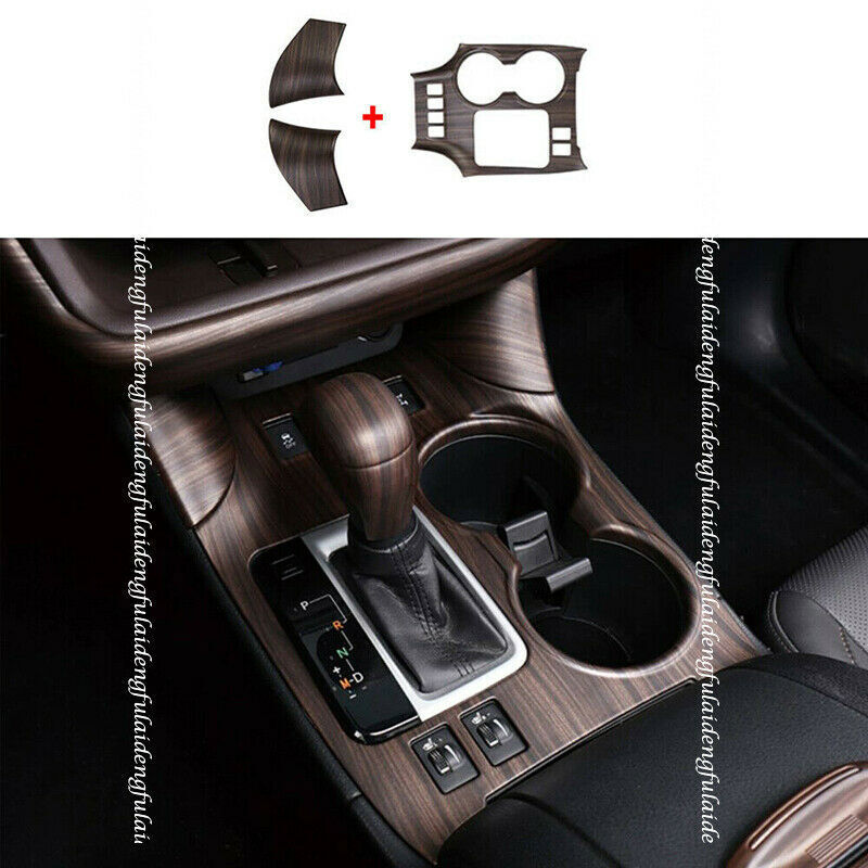 for Toyota Highlander 2014-2019 Wood Grain Inner Gear Shift Box Panel Cover Trim