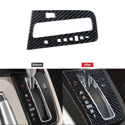 Carbon Fiber Auto Gear Shift Panel Trim Cover for Honda for Civic Coupe 13-15