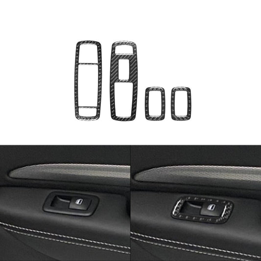 4Pcs Carbon Fiber Door Left Right Control Cover Trim for Dodge Durango 2014-2020