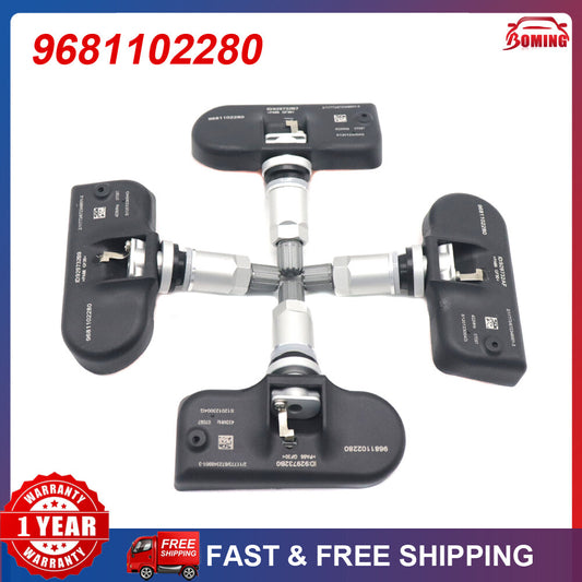 4-pack Tire Pressure Sensors (TPMS) 433MHz 9659452180 for Citro?n C4, C5, C6, C8, and Aircross