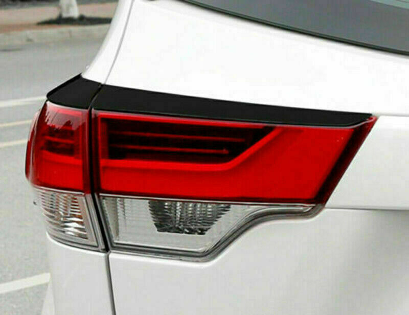 4X Black Titanium Rear TailLight Lamp Strip Trim for Toyota Highlander 2014-2019
