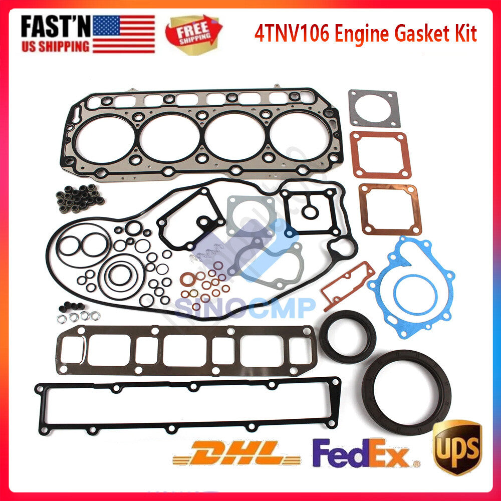 4TNV106 4TNV106T-XTB Engine Overhaul Gasket Set For Excavator Loader Generator
