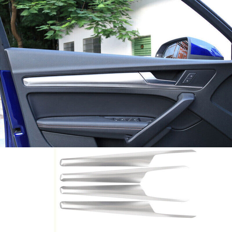 for Audi Q5 SQ5 2018-2024 ABS Matt Silver Inner Door Panel Strip Molding Trim 4P