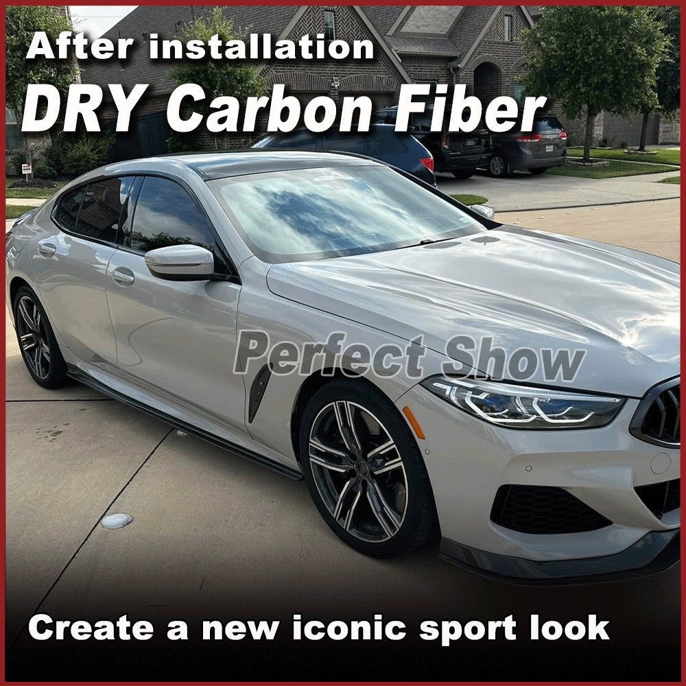 Fit for BMW 8 Series G16 Gran Coupe M8 M850i DRY Carbon Side Skirts Spoiler Lip