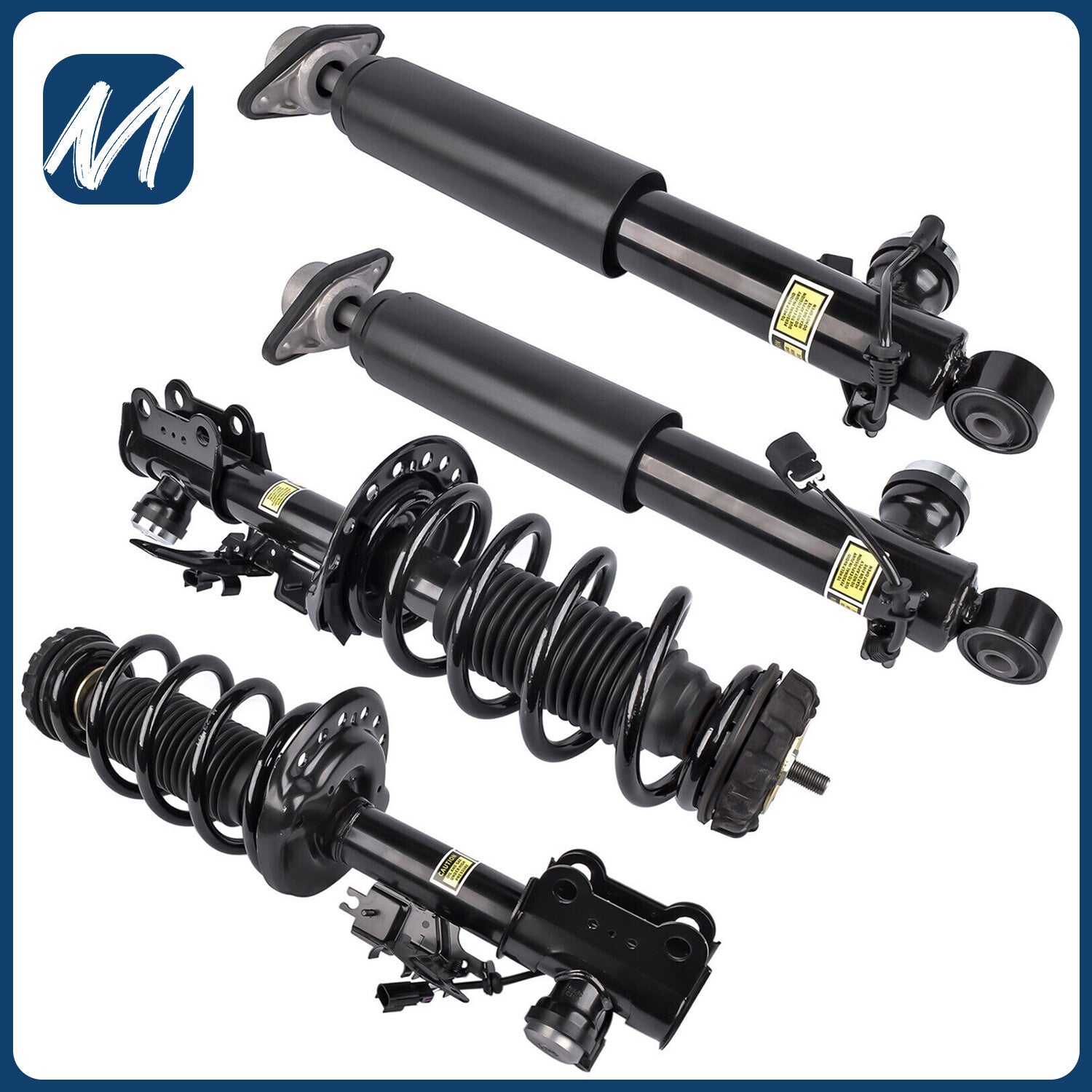 4-piece front and rear shock absorber struts, Assys electric, suitable for Audi Q5 SQ5 8RB 2009 - 2017 