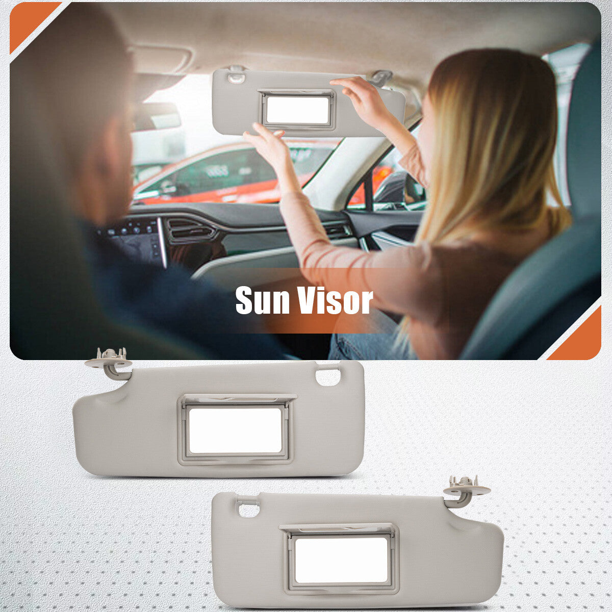 1PCS 95327507 Right Passenger Side Gray Inside Sun Visor for Holden Barina TM