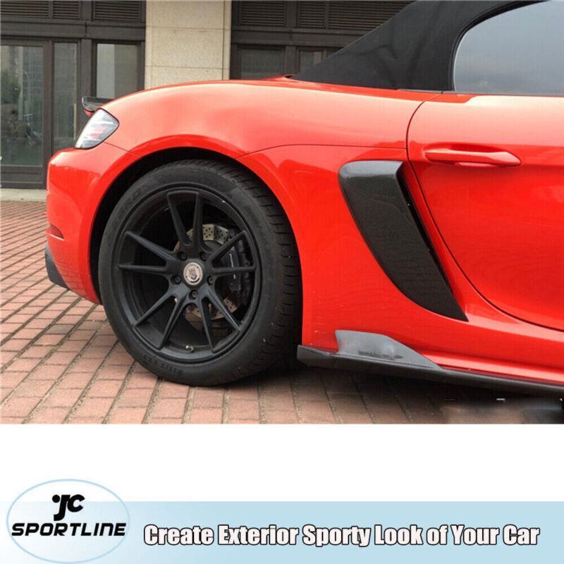 Carbon fiber side fender vent covers for Porsche 718 Cayman 2016UP