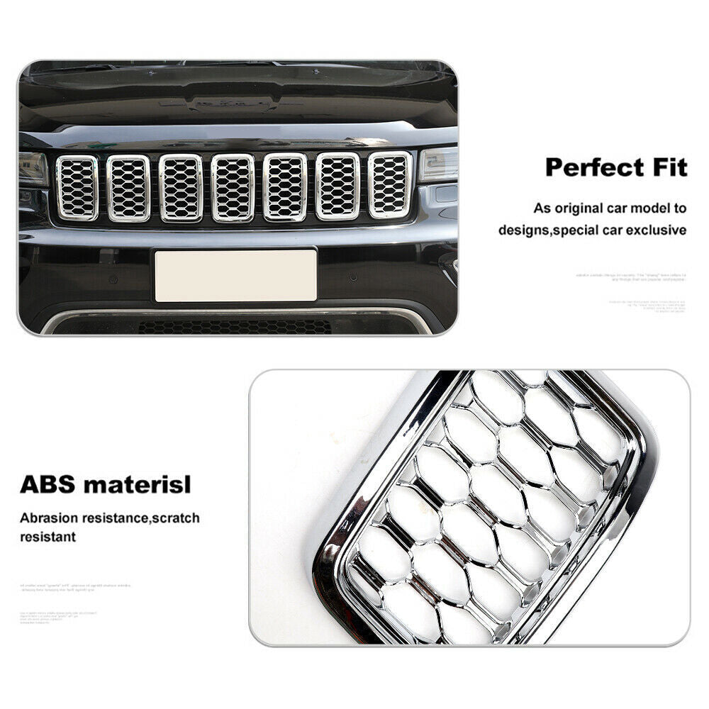 for Jeep Grand Cherokee 2017-2021 Honeycomb Front Grille Car Grill Mesh Inserts