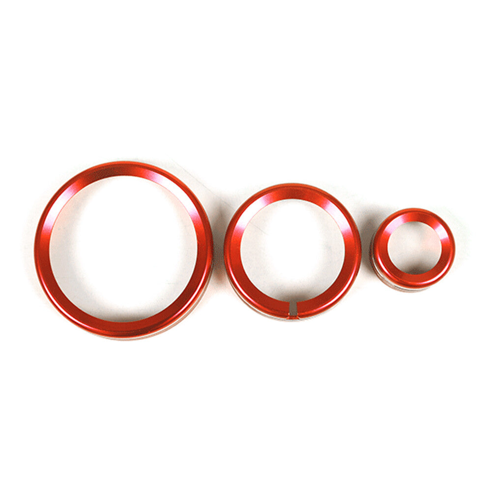 Red Central Control Multimedia Knob Ring for Alfa Romeo Giulia for Stelvio 2017-2019