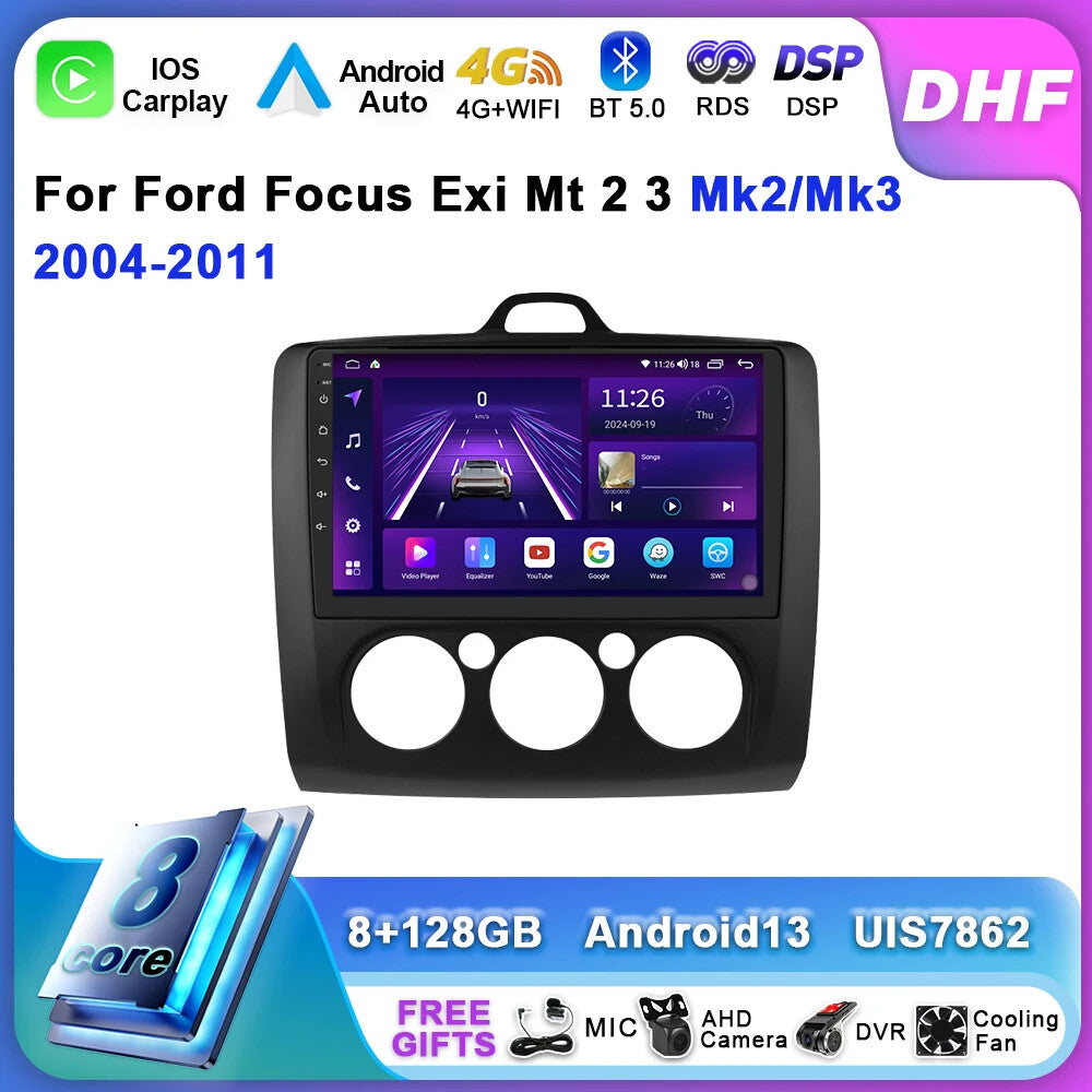 for Ford Focus 2 3 Mk2 Mk3 2004-2011 Android Car Radio CarPlay GPS Stereo Player