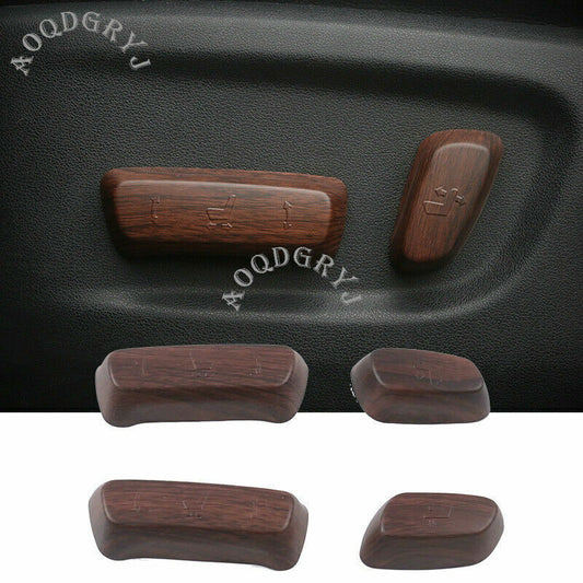 Wood Grain 4P for Seat Adjustment Button Cover Deco for Toyota Prado FJ150 2010-2021