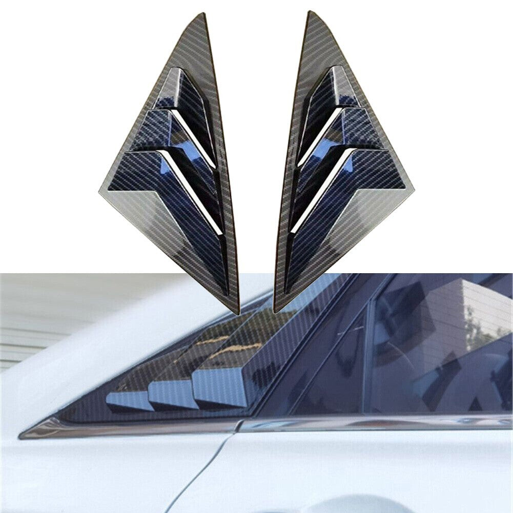 Carbon Fiber Look Glass Louver Shutter Cover Trim for Hyundai Sonata 2011 - 2014