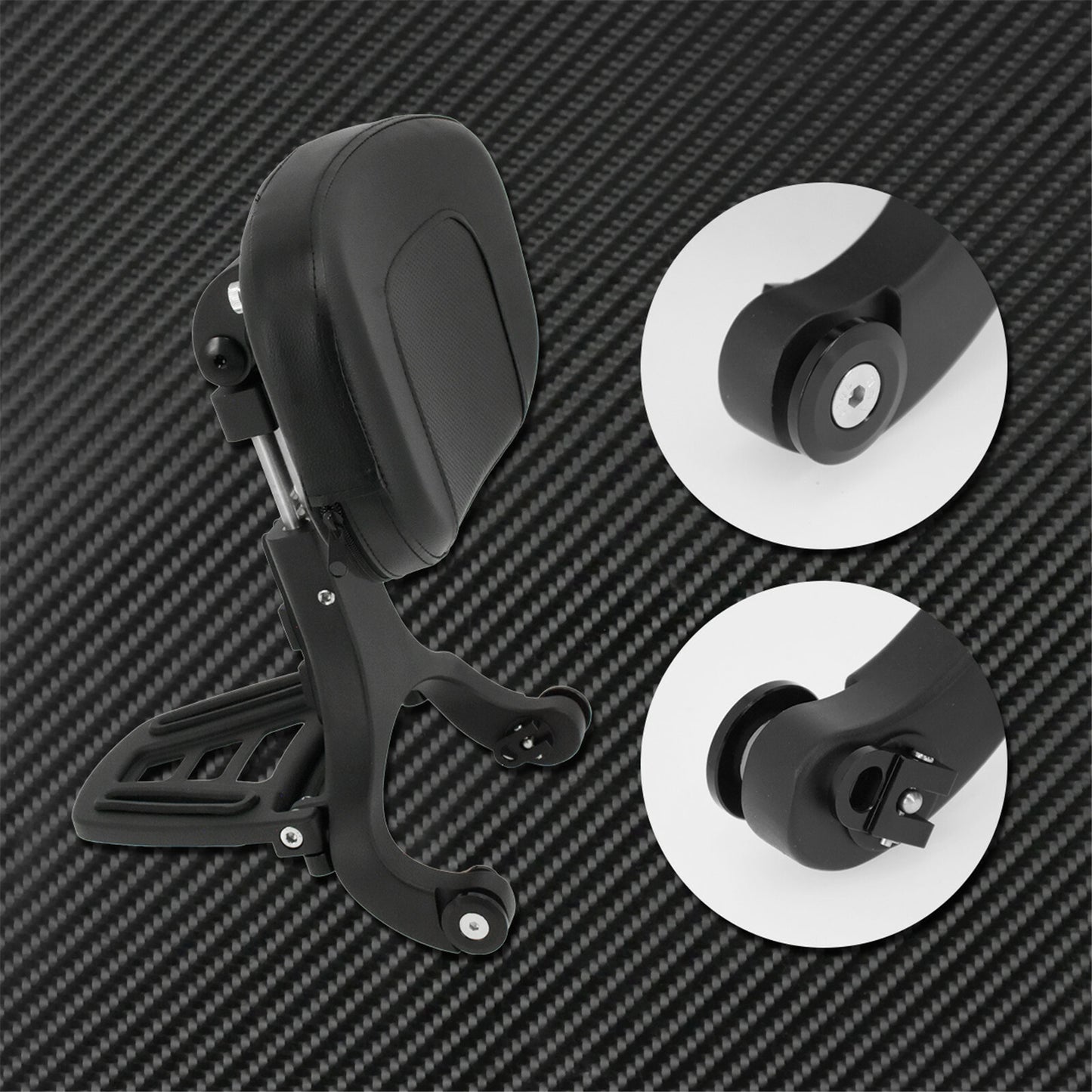 Adjustable Driver  Passenger Backrest Fit For Indian Hard Bag Chieftain 15-19